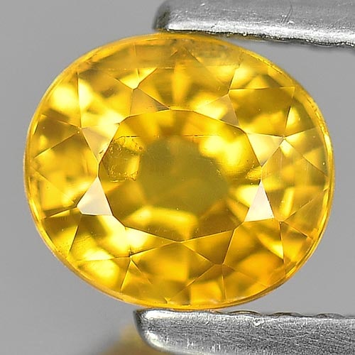 Natural Yellow Sapphire 1.40 Ct. Oval Shape 6.3 x 5.6 Mm. Gemstone From Thailand: Product ID: 806142651 Product Name: Natural Yellow Sapphire Weight: 1.40 CT. Size: 6.3 x 5.6 x 4.4 MM. Shape: Oval Color: Yellow Clarity:VSI Luster: Good Gems Origin: Thailand Treatment: Heated Crysta