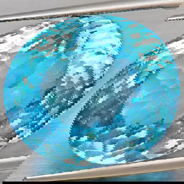 Natural Baby Blue Color Topaz 32.61 Ct. VVS Oval Shape 19 x 16.3 Mm. Gemstone Brazil (1 of 3)