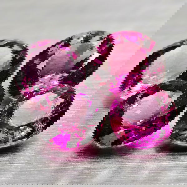 Natural Pink Tourmaline 1.49 Ct. 4 Pcs Round Shape 4.6 Mm Gemstones from Nigeria (1 of 3)