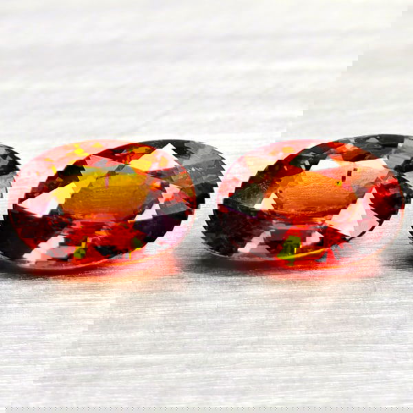Natural Orange Spessartine Garnet 2.05 Ct. 2 Pcs Oval Shape 7 x 5.1 Mm. Gemstone from Namibia (1 of 3)