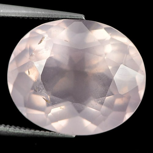 Natural Rose Pink Quartz 10.74 Ct. Oval Shape 16.5 x 13.8 Mm Gemstone from Brazil (1 of 3)