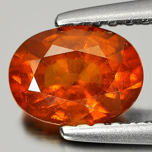 Natural Orange Spessartine Garnet 0.92 Ct. Oval Shape 6.9 x 5.2 Mm Gemstone from Nigeria (1 of 3)