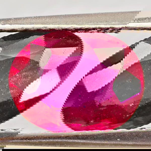 Natural Purplish Red Ruby 2.54 Ct. Oval Shape 9.1 x 7.2 Mm. Gemstone From Madagascar (1 of 3)