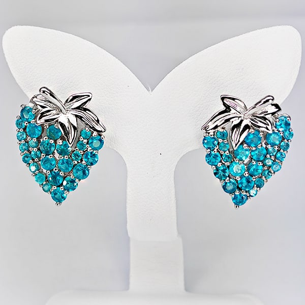 Natural Neon Blue Apatite with 925 Sterling Silver Jewelry Sets Ring Size 8 And Earrings 13.92 Grams: Product ID: 808500417 Product Type: 925 Sterling Silver Fine Jewelry Jewelry Weight: 13.92 Grams. Gemstones Color: Neon Blue Metal: Solid Silver 92.5%. Gemstone Detail: Apatite At Your Service: At Tre