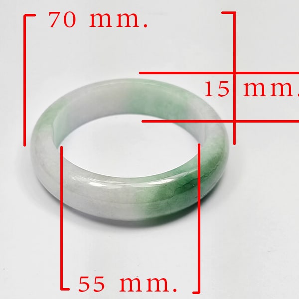 Natural Multi Color Jade 342.91 Ct. Bangle Diameter 55 Mm. Gemstone (1 of 3)