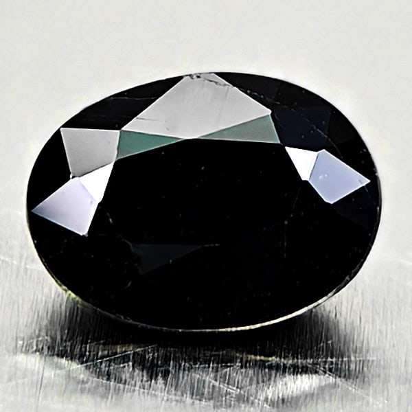 Natural Black Sapphire 0.92 Ct. Oval Shape 9 x 6.8 Mm Gemstone From Australia (1 of 3)