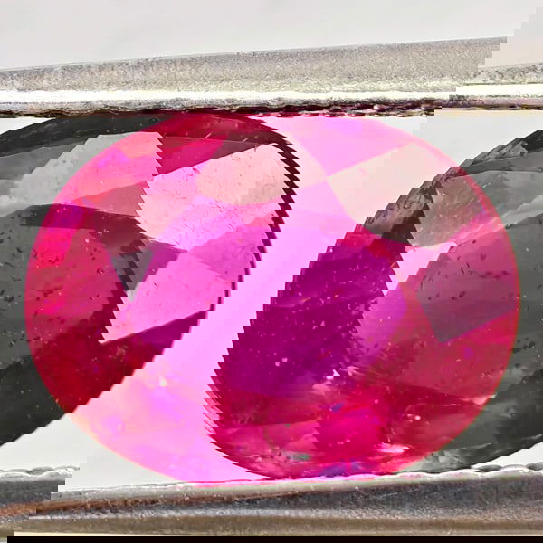 Natural Purplish Red Ruby 2.27 Ct. Oval Shape 9 x 7.1 Mm. Gemstone From Madagascar (1 of 3)