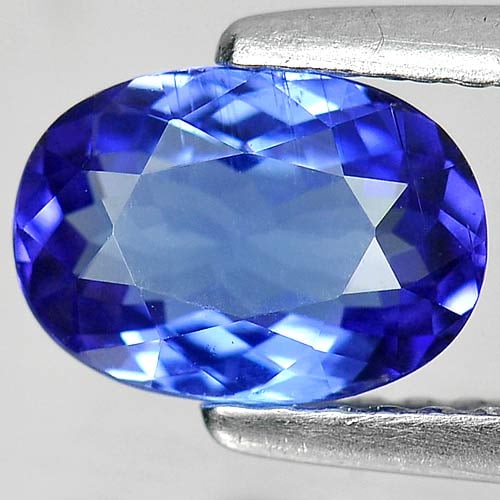 Natural Violetish Blue Tanzanite 1.14 Ct. VVS Oval Shape 7.9 x 5.4 Mm. Gemstone From Tanzania (1 of 3)