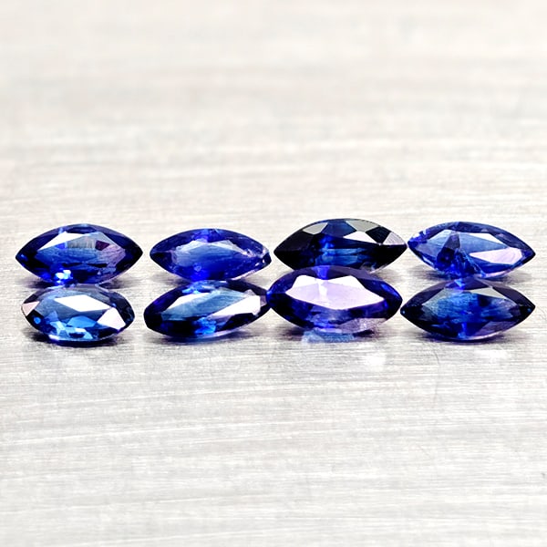 Natural Blue Sapphie 1.13 Ct. 8 Pcs Marquise Shape Gemstones From Madagascar: Product ID: 806012066 Product Name: Natural Blue Sapphire Weight: 1.13 CT. Size: 4.8 x 2.4 x 2.2 to 4.3 x 2 x 2.5 MM. Shape: Marquise Shape Color: Blue Clarity:VSI Luster: Good Gems Origin: Madagascar