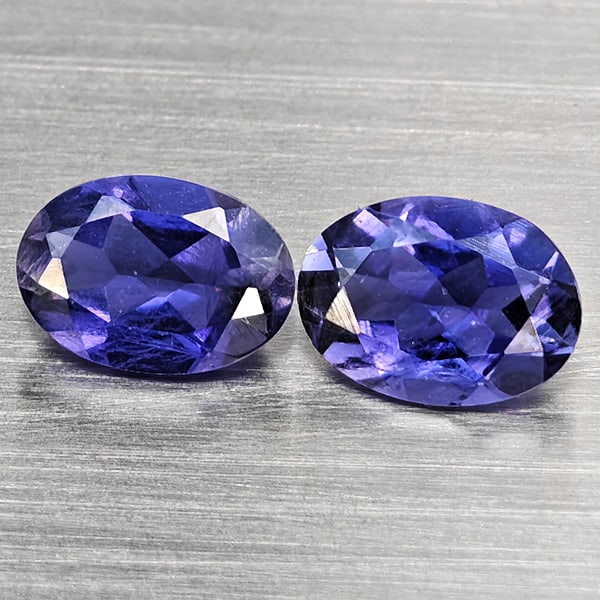 Natural Violet Blue Iolite 1.44 Ct. 2 Pcs. Oval Shape 7.2 x 5.1 Mm. Gemstones From Madagascar: Product ID: 803804915 Product Name: Natural Iolite Weight: 1.44 CT. Size: 7.2 x 5.1 x 3.4 MM. Shape: Oval Color: Violet Blue Clarity:VSI Luster: Good Gems Origin: Madagascar Treatment: Unheated Crysta