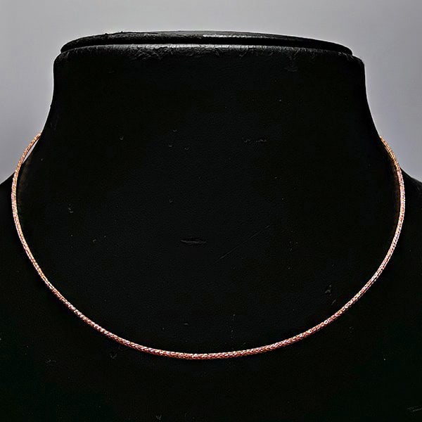 952 Sterling Silver Necklace Jewelry Rose Gold Plated Length 15 Inch.: Product ID: 808500202 Product Type: 925 Sterling Silver Fine Jewelry Jewelry Weight: 3.88 Grams. Gemstones Color: Golden Metal: Solid Silver 92.5%. Gemstone Detail: At Your Service: At Treasure of Gem