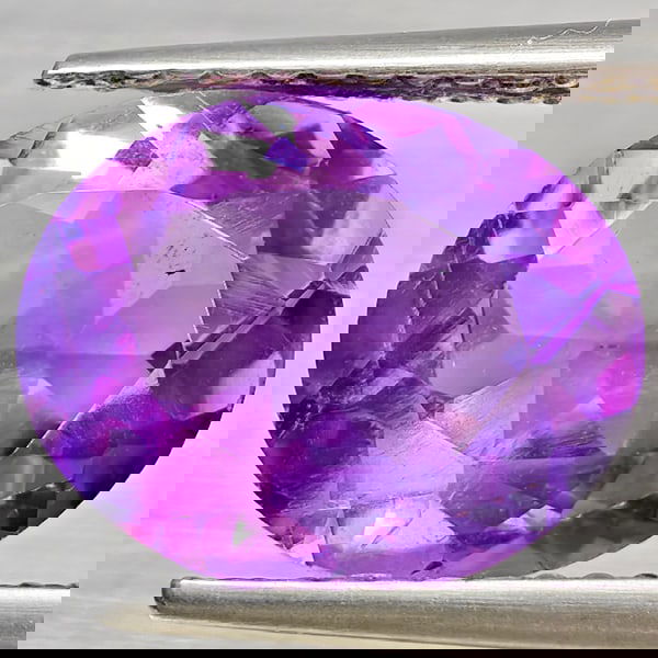 Natural Purple Amethyst 2.83 Ct. Oval Shape 11 x 9 Mm. Gemstone from Brazil (1 of 3)