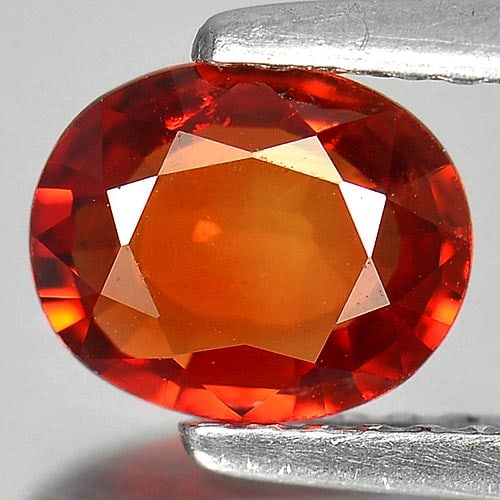 Natural Orangish Red Sapphire 1.04 Ct. Oval Shape 5.8 x 6.1 Mm. Gemstone From Tanzania (1 of 3)