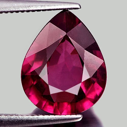 Natural Purplish Pink Rhodolite Garnet 4.29 Ct. Pear Shape 11.9 x 9.6 Mm. Gemstone from Madagascar (1 of 3)