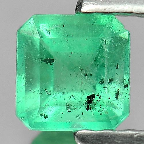 Natural Green Emerald 0.42 Ct. Octagon Shape 4.5 x 4.4 Mm. Gemstone (1 of 3)