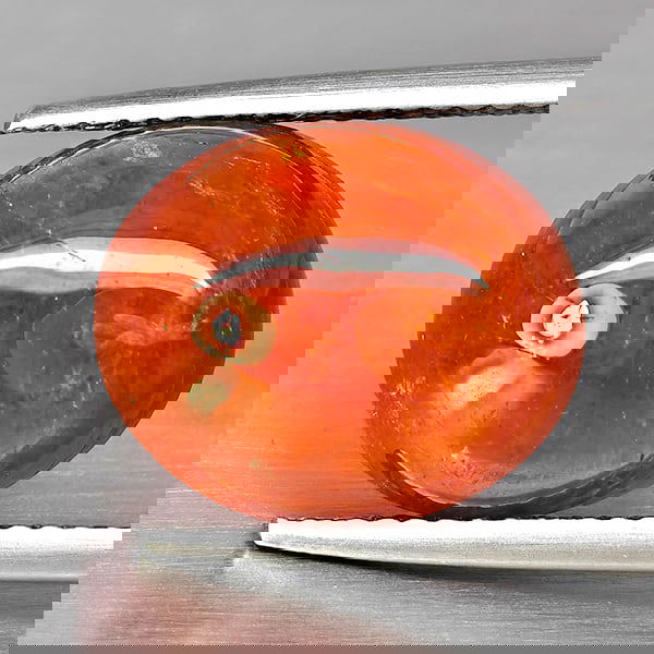 Natural Orangish Red Spessartine Garnet 12.16 Ct. Oval Cabochon Shape Gemstones From Namibia (1 of 3)