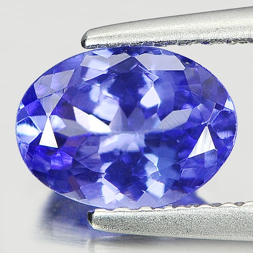 Natural Violetish Blue Tanzanite 1.10 Ct. Oval Shape 8 x 5.9 Mm Gemstone From Tanzania (1 of 3)