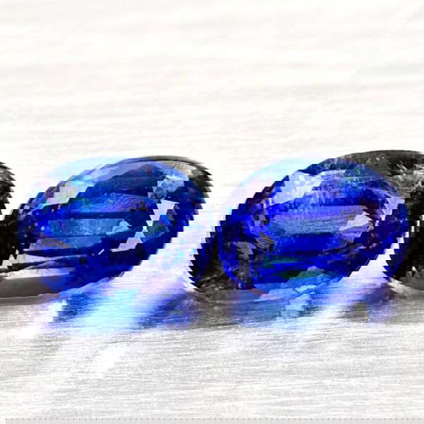 Natural Blue Kyanite 1.33 Ct. 2 Pcs. Oval Shape Gemstones From Sri - Lanka (1 of 3)