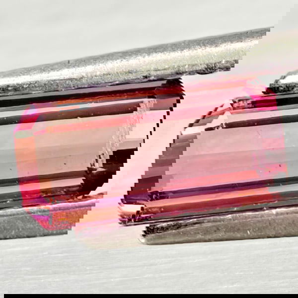 Natural Pink Tourmaline 0.79 Ct. Octagon Shape 7.4 x 3.6 Mm Gemstone From Nigeria (1 of 3)