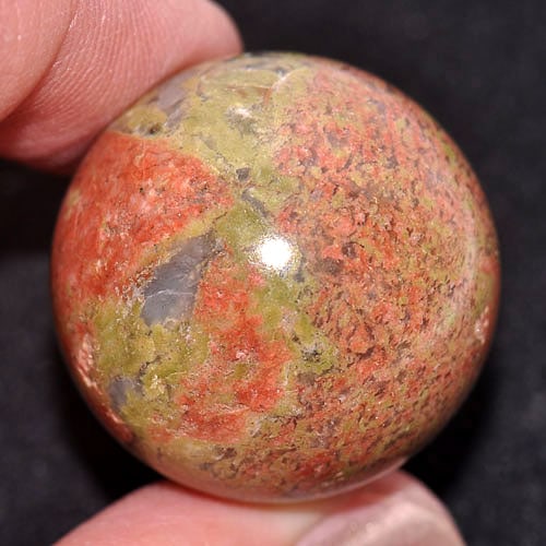 Natural Multi Color Unakite 120.27 Ct. Round Cabochon Shape 25 Mm. Unheated Gemstone (1 of 3)