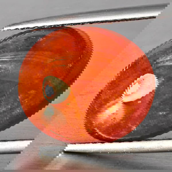 Natural Orangish Red Spessartine Garnet 11.66 Ct. Oval Cabochon Shape Gemstones From Namibia (1 of 3)