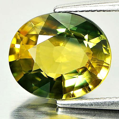Certified Natural Green Yellow Sapphire 3.91 Ct. VVS Oval Shape 8.89 x 10.45 Mm. Gemstone From (1 of 4)