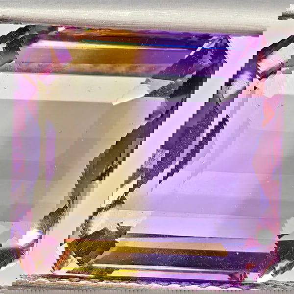 Natural Bi Color Ametrine 5.77 Ct. Octagon Shape 11 x 10.3 Mm Gemstone From Bolivia (1 of 3)