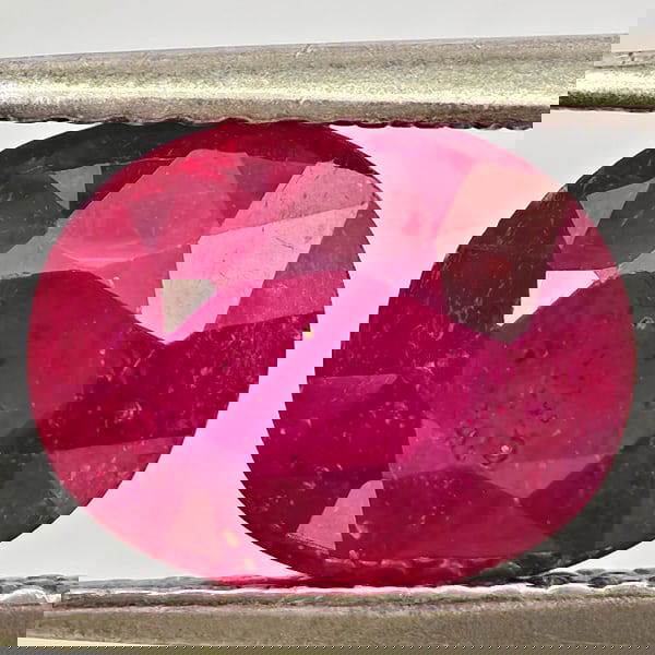 Natural Purplish Red Ruby 2.96 Ct. Oval Shape 9.1 x 7.2 Mm Gemstone From Madagascar (1 of 3)