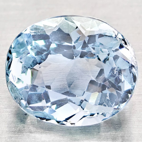 Natural Baby Blue Aquamarine 1.76 Ct.Oval Shape 7.9 x 6.8 Mm Gemstone from Brazil (1 of 3)
