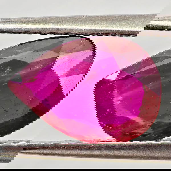 Natural Natural Purplish Red Ruby 1.54 Ct. Pear Shape 9.2 x 6.6 Mm Gemstone From Madagascar (1 of 3)
