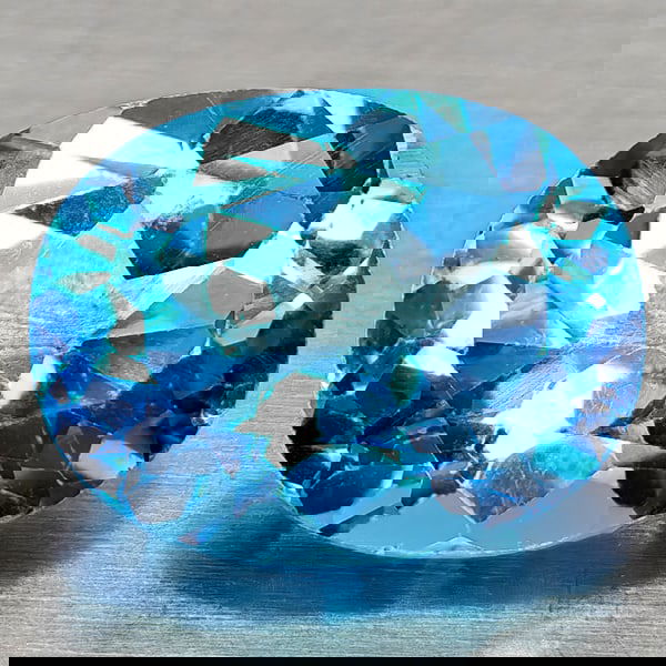 Natural Swiss Blue Topaz 2.56 Ct. Oval Shape 9.2 x 7.2 Mm Gemstone From Brazil (1 of 3)