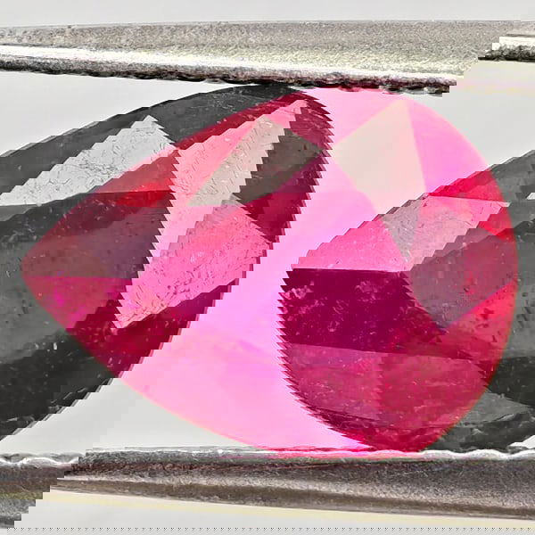 Natural Natural Purplish Red Ruby 1.83 Ct. Pear Shape 9.9 x 6.9 Mm Gemstone From Madagascar (1 of 3)