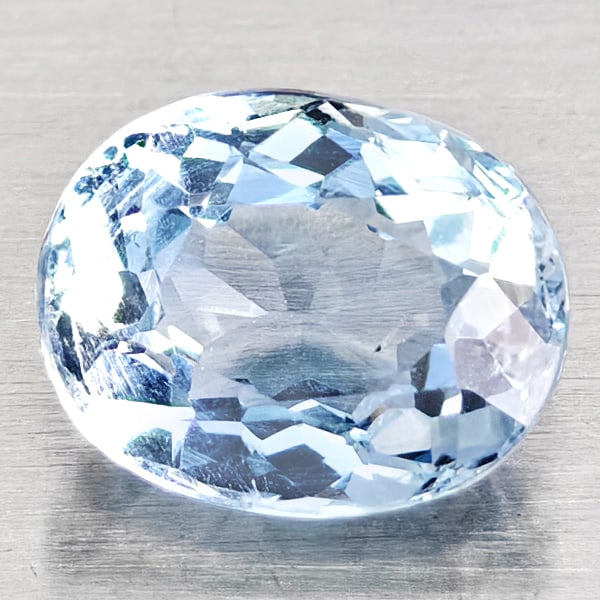 Natural Baby Blue Aquamarine 1.09 Ct. Oval Shape 7.8 x 5.8 Mm Gemstone From Brazil (1 of 3)