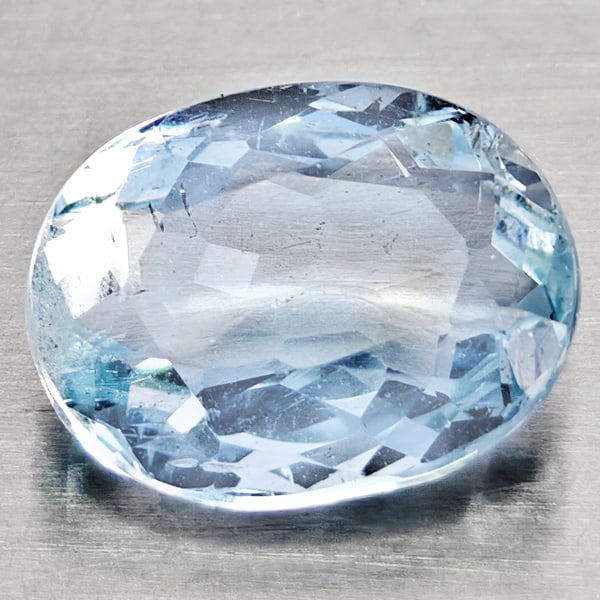 Natural Baby Blue Aquamarine 1.75 Ct.Oval Shape 7.2 x 9 Mm Gemstone From Brazil (1 of 3)