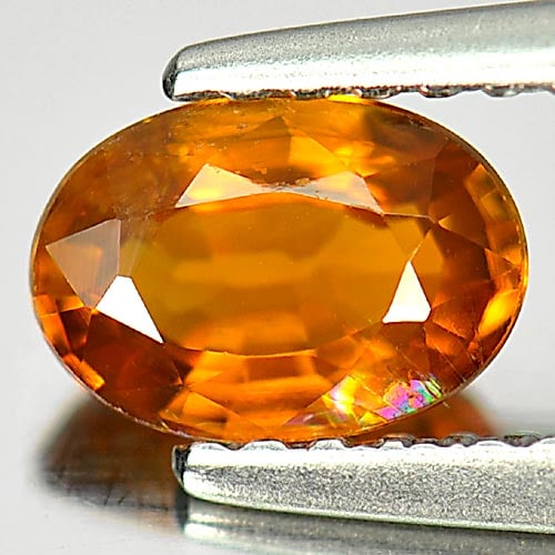 Natural Orange Tourmaline 0.64 Ct. Oval Shape 6.6 x 4.7 Mm Gemstone from Nigeria (1 of 3)