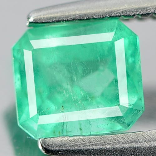 Natural Green Emerald 0.52 Ct. Octagon Shape 5.2 x 4.6 Mm Gemstone from Columbia (1 of 3)