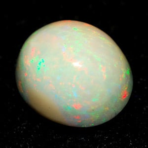 Natural Multi Color Opal 0.98 Ct. Oval Cabochon Shape 7.9 x 7 Mm. Unheated Gemstone (1 of 3)