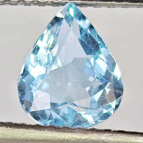 Natural Baby Blue Aquamarine 1.17 Ct. Pear Shape 7.9 x 6.4 Mm Gemstone From Brazil (1 of 3)