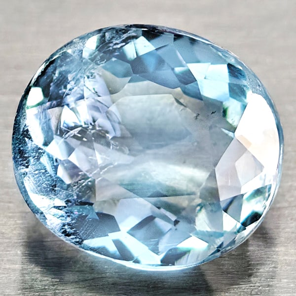 Natural Baby Blue Aquamarine 1.04 Ct. Oval Shape 6.6 x 5.9 Mm Gemstone From Brazil (1 of 3)