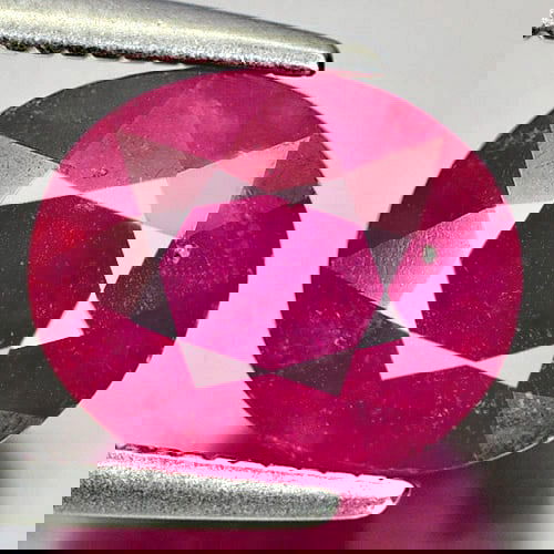 Natural Purplish Pink Ruby 3.89 Ct. Oval Shape 9 x 7.5 Mm Gemstone from Madagascar (1 of 3)