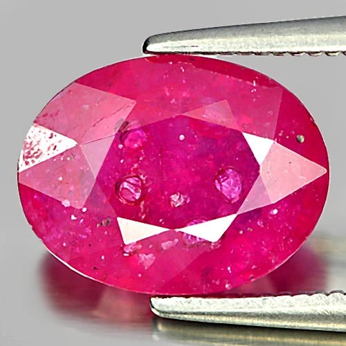 Natural Purplish Pink Ruby 3.97 Ct. Oval Shape 10.7 x 8.2 Mm Gemstone From Mozambique (1 of 3)
