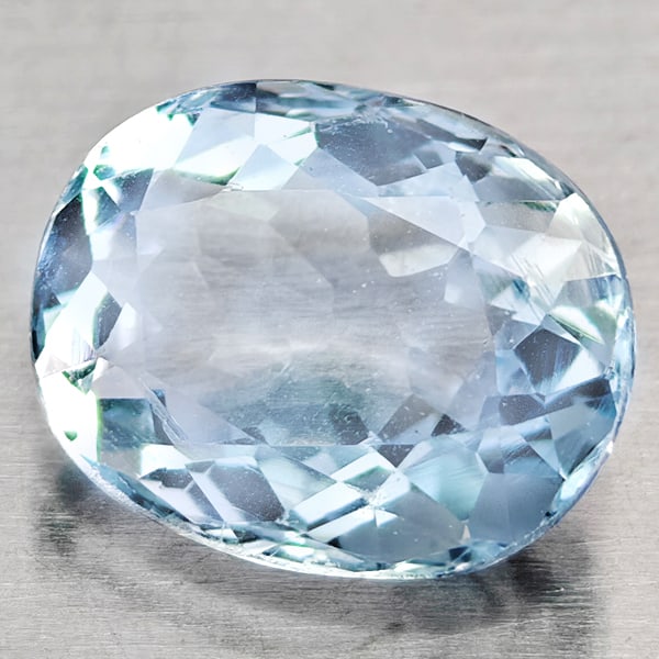 Natural Baby Blue Aquamarine 1.67 Ct.Oval Shape 7 x 8.9 Mm Gemstone From Brazil (1 of 3)