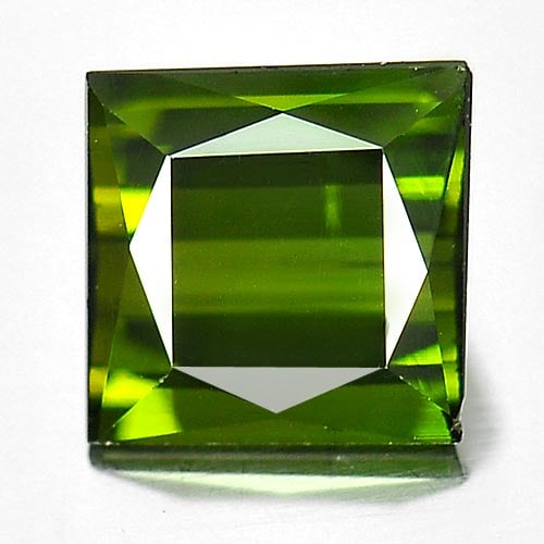 Natural Green Tourmaline 0.73 Ct. Square Shape 5.2 Mm Gemstone From Nigeria (1 of 3)