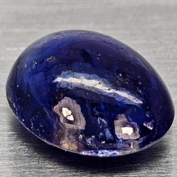 Natural Blue Sapphire 4.14 Ct. Oval Cabochon Shape 10 x 7.9 Mm Gemstone From Madagascar (1 of 3)