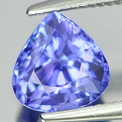 Natural Violetish Blue Tanzanite 1.36 Ct. Clean Pear Shape 6 x 5.9 Mm. Gemstone From Tanzania (1 of 3)