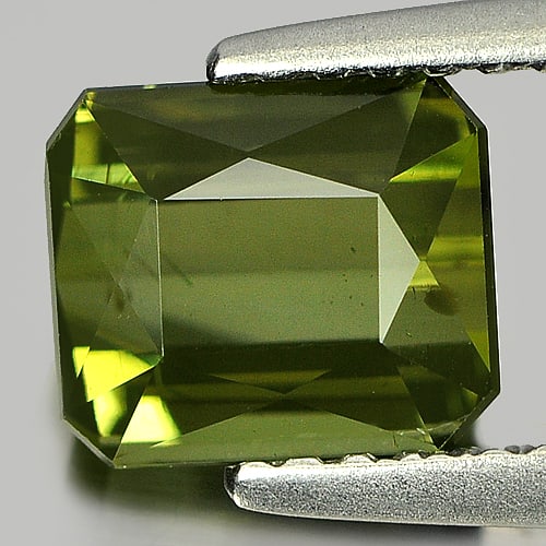 Natural Green Tourmaline 1.83 Ct. Octagon Shape 7 x 6.1 Mm. Unheated Gemstone (1 of 3)