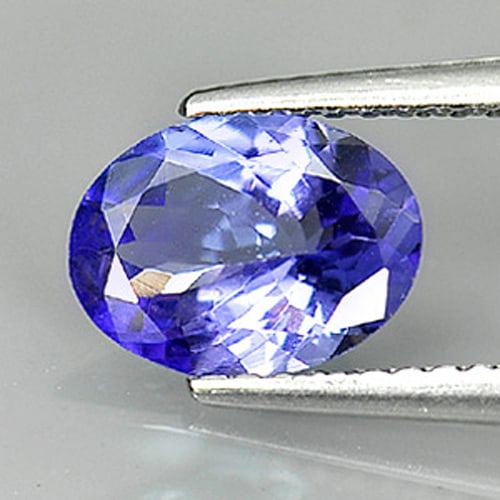 Natural Violetish Blue Tanzanite 1.22 Ct. Oval Shape 8.5 x 6.4 Mm Gemstone from Tanzania (1 of 3)