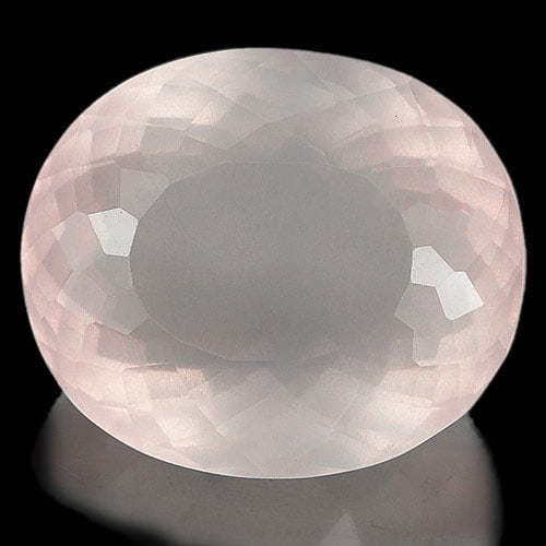 Natural Rose Pink Quartz 37.44 Ct. VVS Oval Shape 24 x 20 Mm. Gemstone From Brazil (1 of 3)