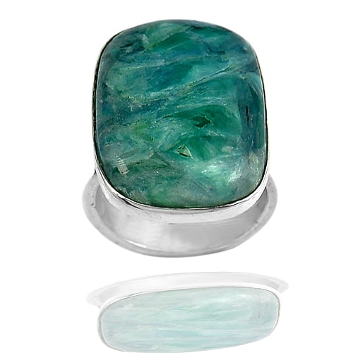 Natural Green Kambaba Jasper with 925 Sterling Silver Ring Jewelry Size 6.5 (1 of 3)