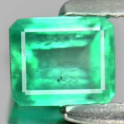 Natural Green Emerald 0.56 Ct. Octagon Shape 5.3 x 4.4 Mm Gemstone from Columbia (1 of 3)